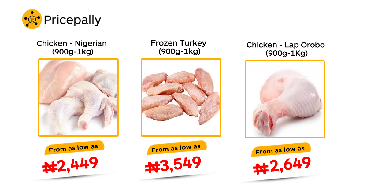 Prices of frozen meat on Pricepally, the online meat store in Lagos, Abuja, and Port Harcourt