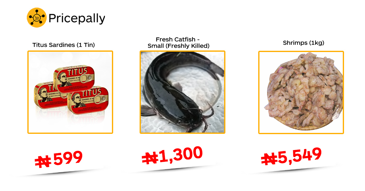 The prices of homemade baby foods, such as catfish, sardine, and shrimps, you can shop on Pricepally
