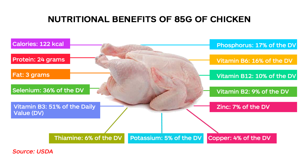 Nutritional composition of chicken