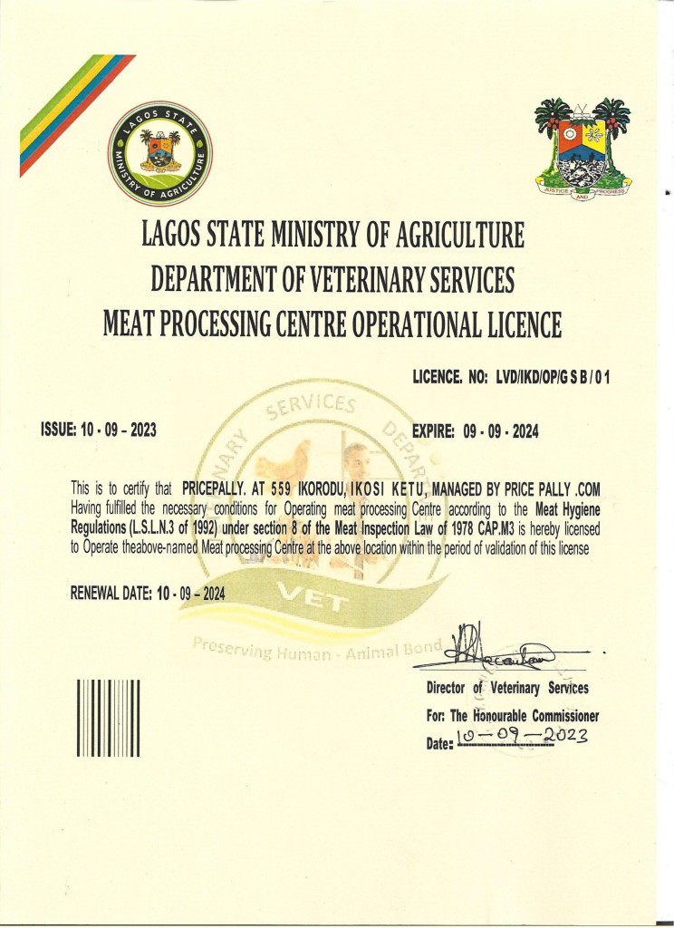 An example of a government certificate to look out for before buying packaged foods