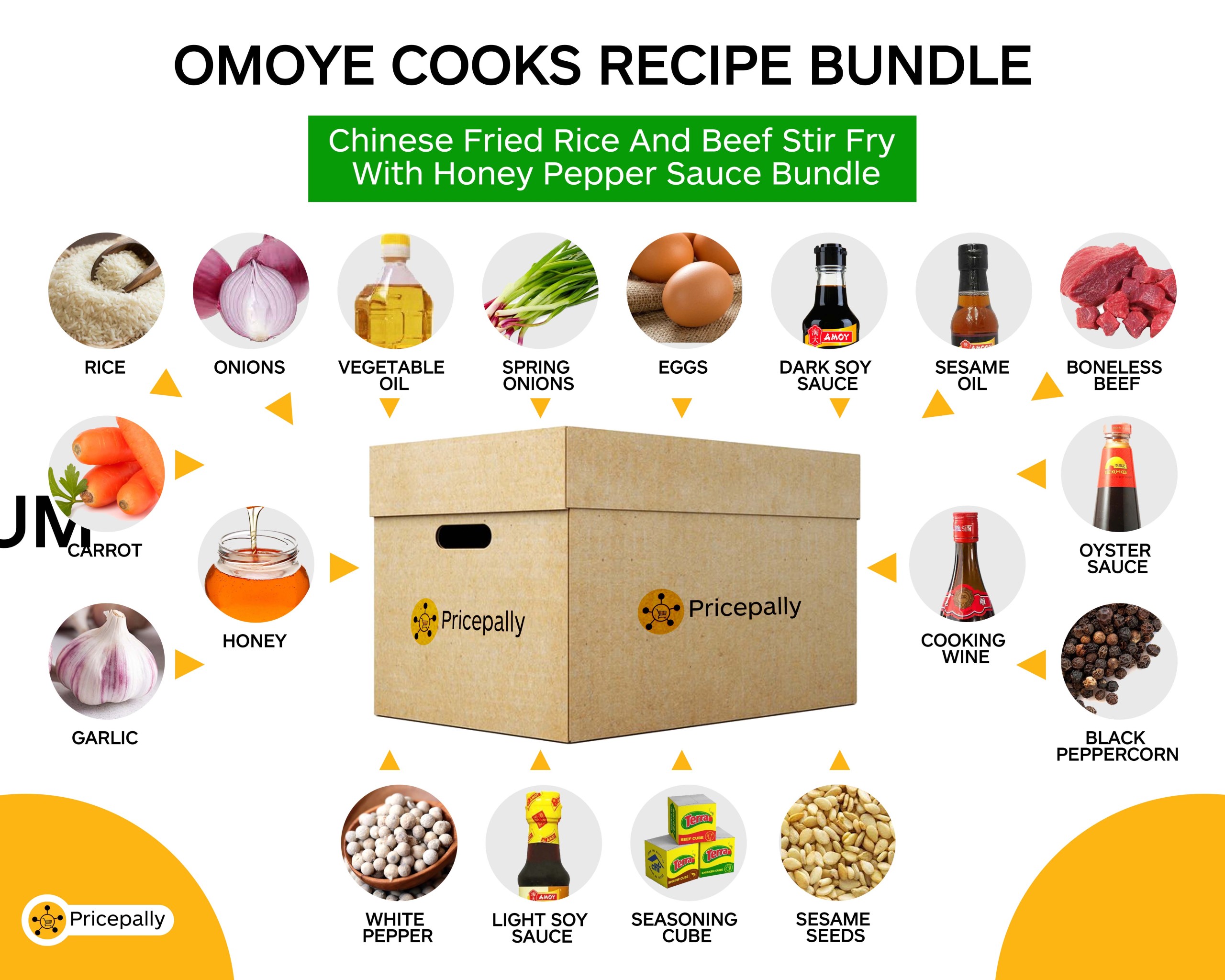 Omoye Cooks Chinese fried rice recipe bundle on PricePally.