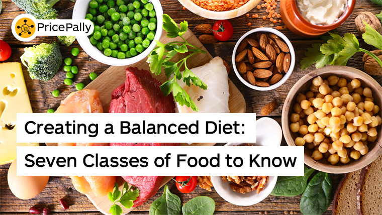 Creating a balanced diet and the seven food classes to know.