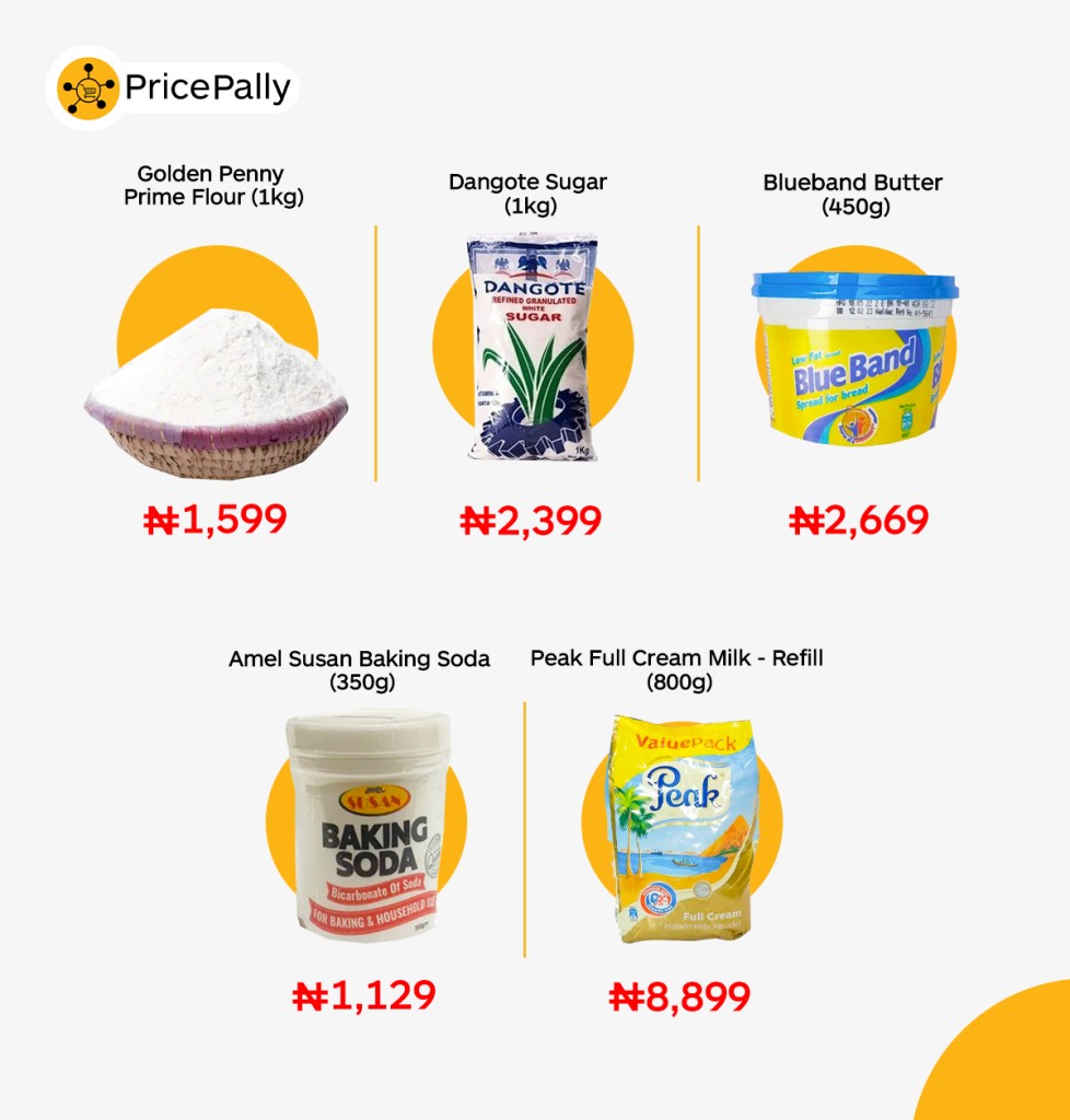 Cake ingredients with prices on PricePally.