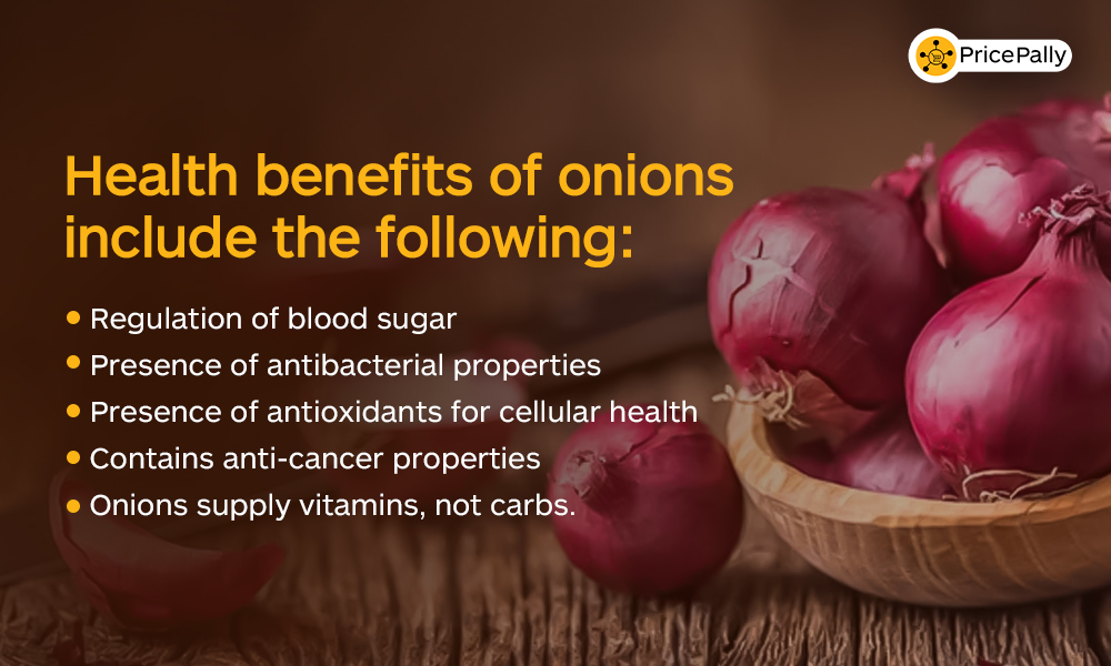 Listed health benefits of onions