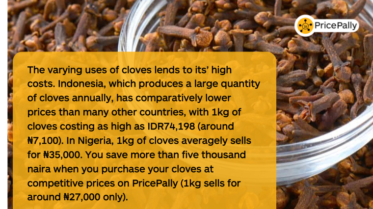 Explaining why cloves cost a lot.