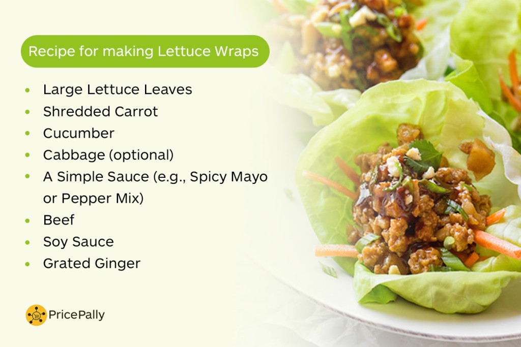 Recipes for lettuce meals: lettuce wraps