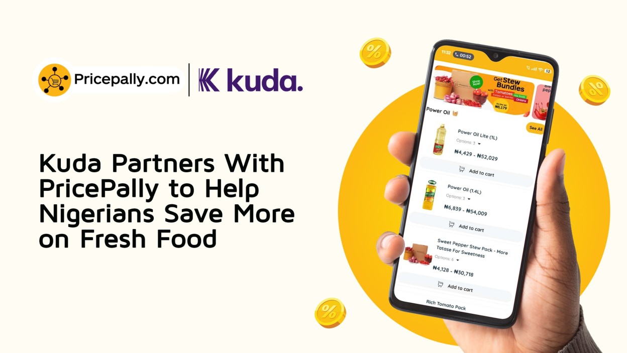 Kuda Partners With PricePally to Help Nigerians Save More on Fresh Food